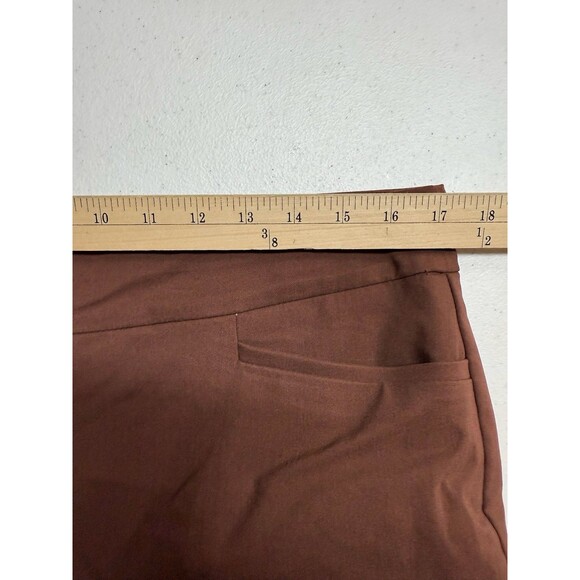 Chico's Bridgett Pull On Ankle Pants 2P 12P Rust Orange Comfort Business Casual - Picture 7 of 8